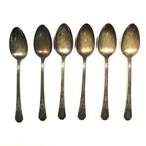 Vintage Wm Rogers Dinner Spoons Set Of 6 Avalon Cabin Pattern